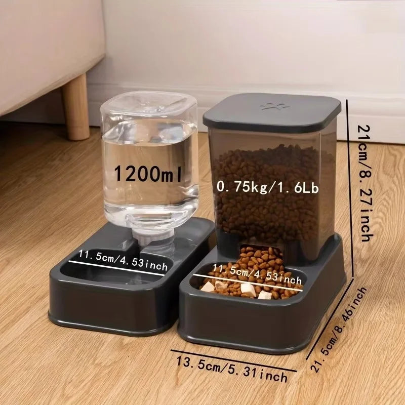 Automatic water and food supply cat and dog